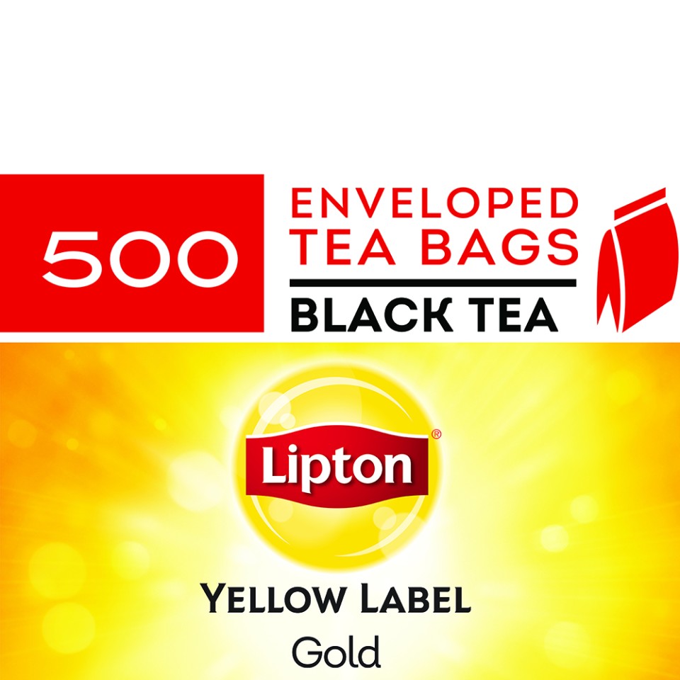 Lipton Yellow Label Gold Tea Bags Enveloped Black Tea Carton 500
