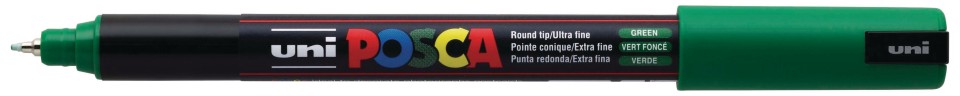 Uni Posca Marker 0.7mm Ultra-Fine Elastomer Green PC-1MR