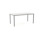 Knight Ergoplan Canteen Table 1200(w)x600(d)x750(h)mm White Top Black Frame image