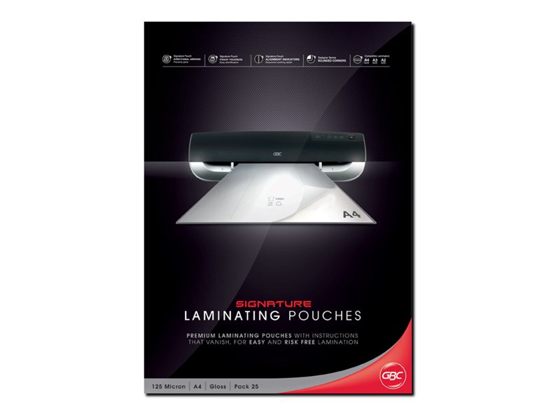 GBC Gloss Laminating Pouches 125 Micron A4 Pack 25