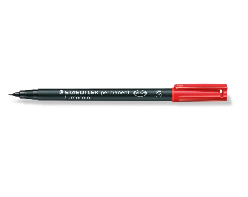 Staedtler Lumocolour Universal Pen Permanent S Red Pack 10