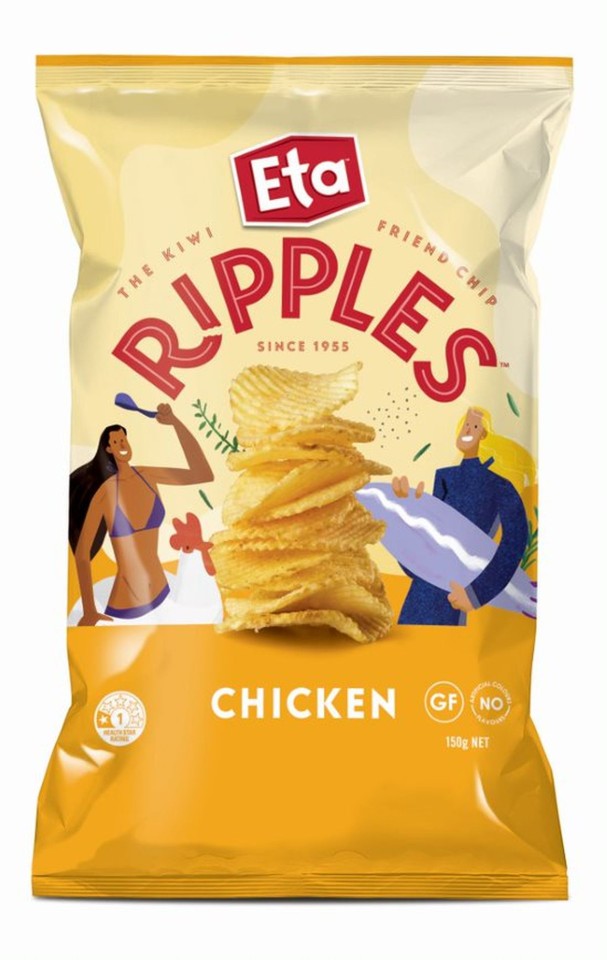 Eta Ripple Cut Chips Chicken 150g