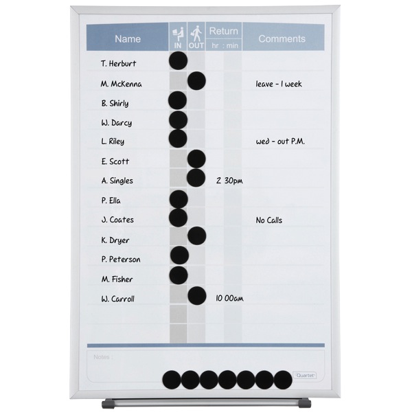 Quartet Matrix Whiteboard In/Out 410x280mm