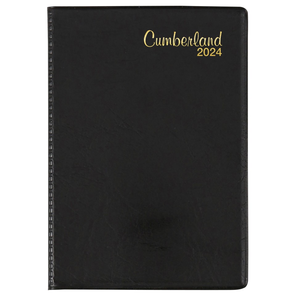 Cumberland 2024 Pocket Diary A7 Day To Page Black