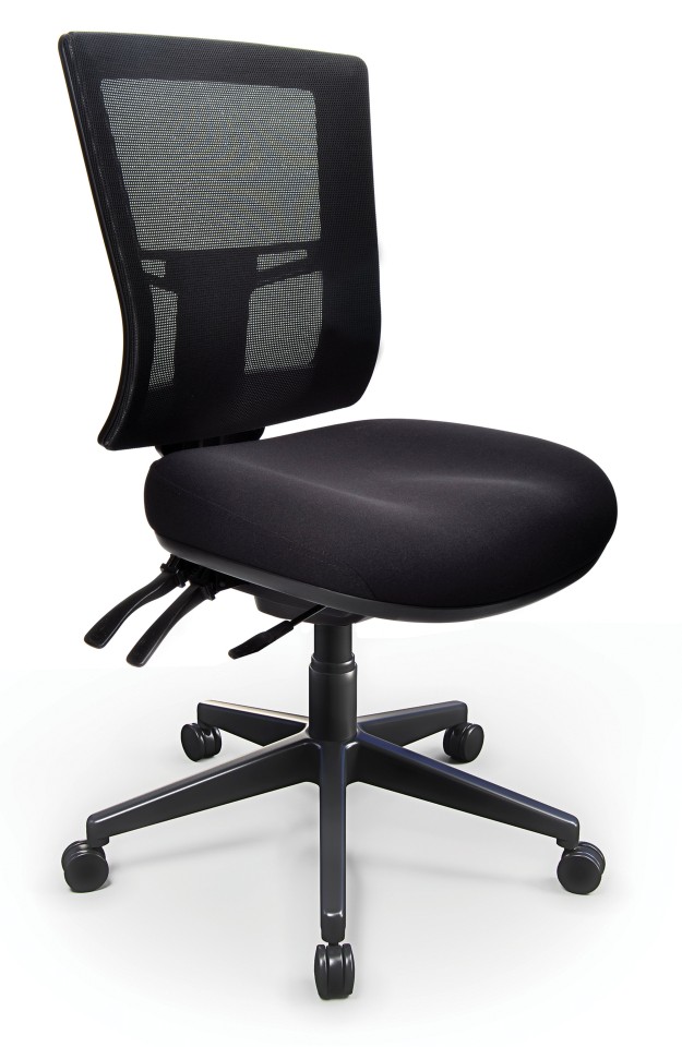 Metro II Medium Mesh Back With Nylon Base Fabric Seat Black