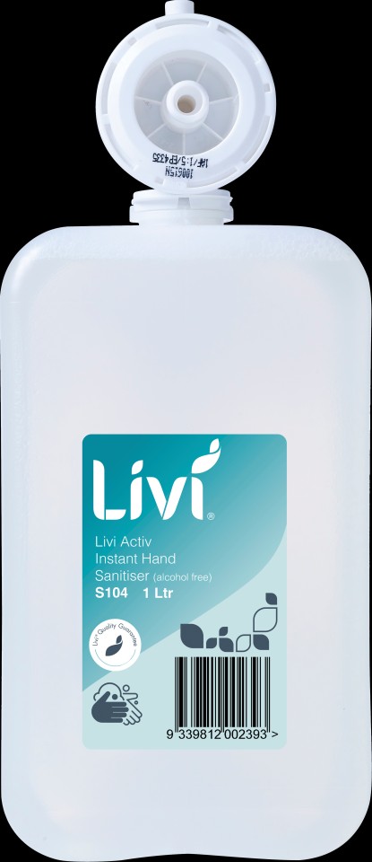Livi Foaming Alcohol Free Hand Sanitiser 1 Litre S104 Carton of 6