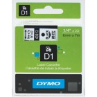 Dymo D1 Label Printer Tape 6mmx7m Black On White image