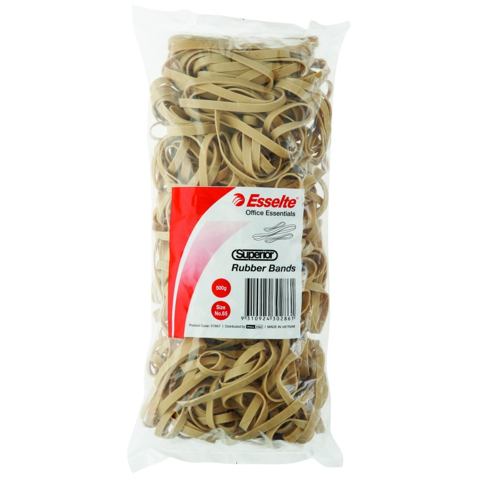 Esselte Rubber Bands No. 65 6x100mm Bag 500g