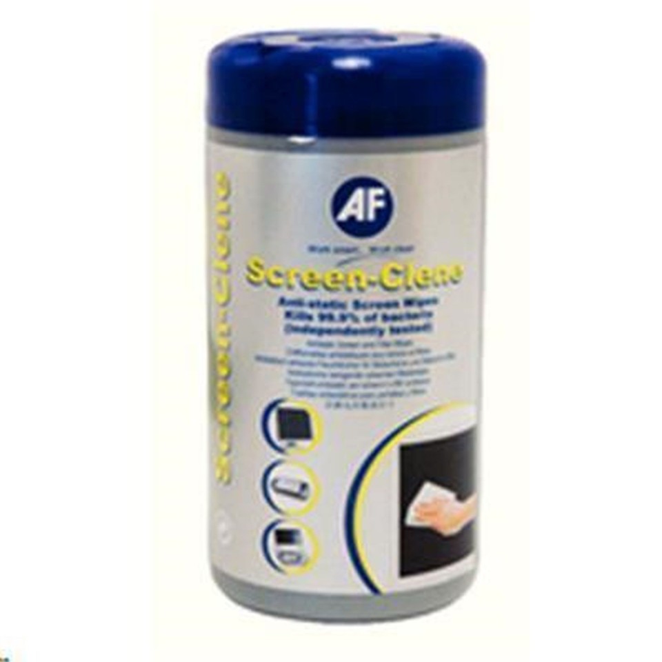 AF Screen Clene Anti-Static Wipes Tub 100