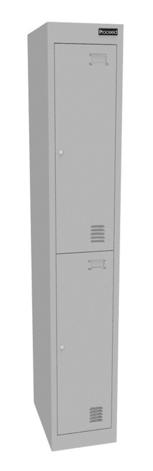 Proceed Locker 2 Tier 300Wx450Dx1800Hmm Stone Grey