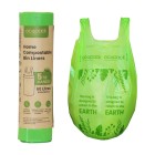 Eco Pack Compostable Kitchen Tidy Liner 5 liners per roll 60L White Carton of 30 image
