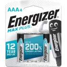 Energizer Max Plus AAA Battery Alkaline Pack 4 image