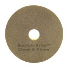 Scotch-Brite Clean and Shine Low Speed Floor Pad Yellow and Grey 430mm Carton of 5 XE006001137 image