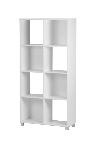 Zealand Cubby Hole 8 Cube 800(w)x300(d)x1650(h)mm 18mm Melamine Panel White