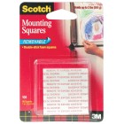 Scotch 108 Foam Mounting Squares Removable 25.4mm Pack 16