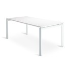 Novah Meeting Table - White Frame / White Top 1800x900 image