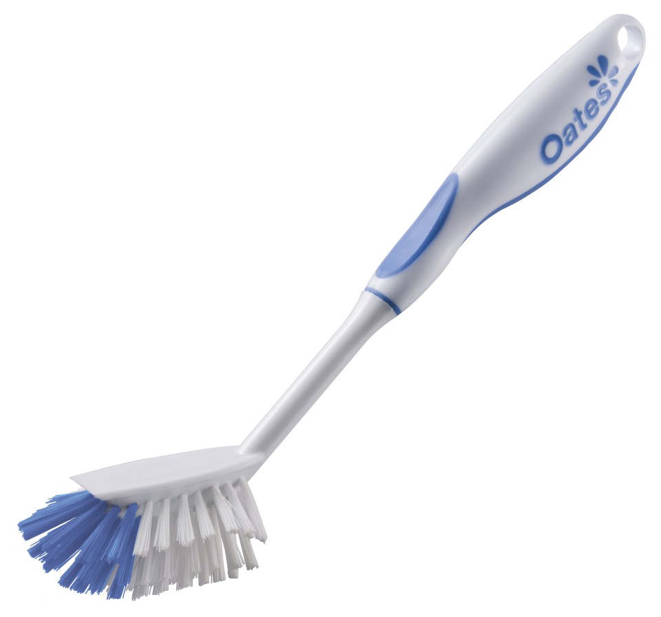 Oates Soft Grip White & Blue Twin Radial Dishwashing Brush