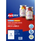 Avery Labels Linen Texture Arch 980003 / L7118 57.2 x 77mm 9 Per Sheet Pack 90 image