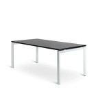Novah Meeting Table - White Frame / Black Top 1600x800 image
