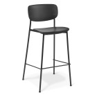 Eden Quiz Bar Stool Polypropylene Seat And Back Steel 4-leg Black image