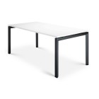 Novah Meeting Table - Black Frame / White Top 1800x900 image