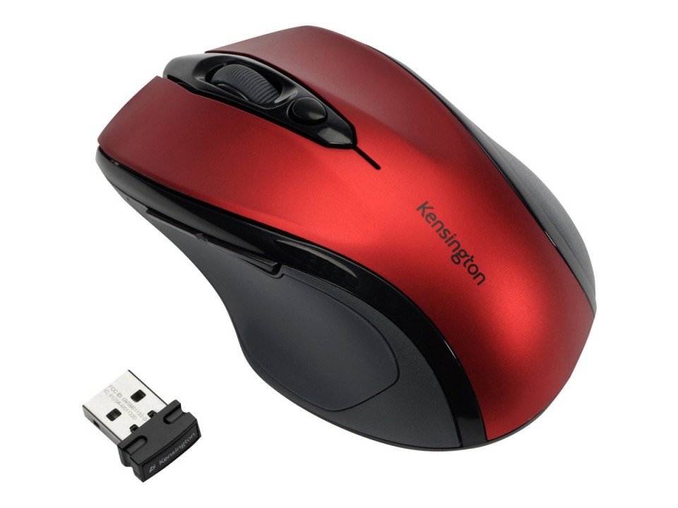 Kensington Pro Fit Mid-Size Wireless Mouse Red