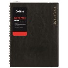 Collins 2024 Platinum Diary A4 Day To Page Wiro Black image