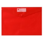 Marbig Document Wallet Button A4 Red Pack 10