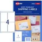 Avery Shipping Labels with Trueblock for Laser Printers - 99.1 x 139 mm - 400 Labels (L7169) image