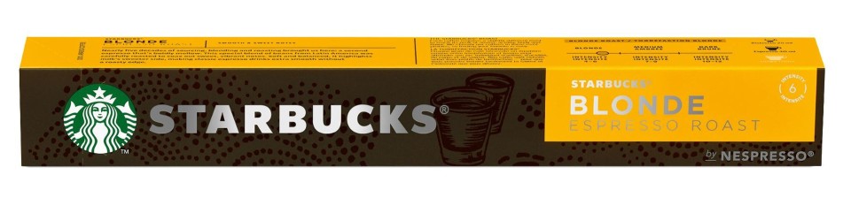 Starbucks Coffee Capsules Blonde Espresso Roast Pack 10