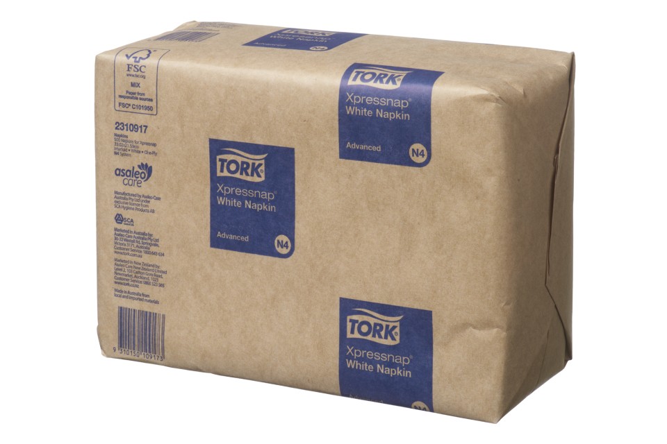 Tork Xpressnap N4 Dispenser Napkin White Carton 6000