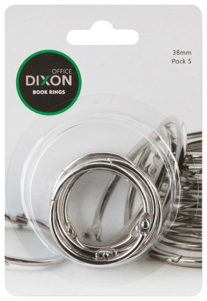 Dixon Book Rings 38mm Pack 5