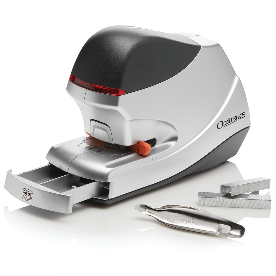 Rexel Optima Electric Stapler 45 Sheet Silver