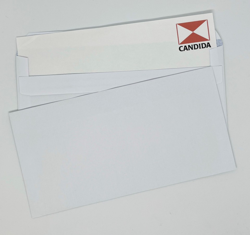 Candida MaxPOP Banker Envelope Self-Seal 7112 Non-Window 120mmx235mm White Box 500