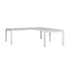 Novah Corner Desk - White Frame / White Top  image