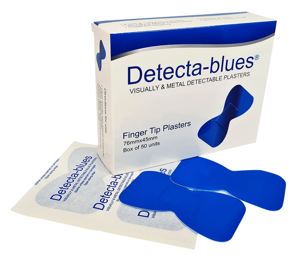 DTS Medical Detecta-blues Metal Detectable Fingertip Plasters Box Of 50