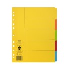 Marbig Dividers Manilla 5 Tab A4 Bright Colours image