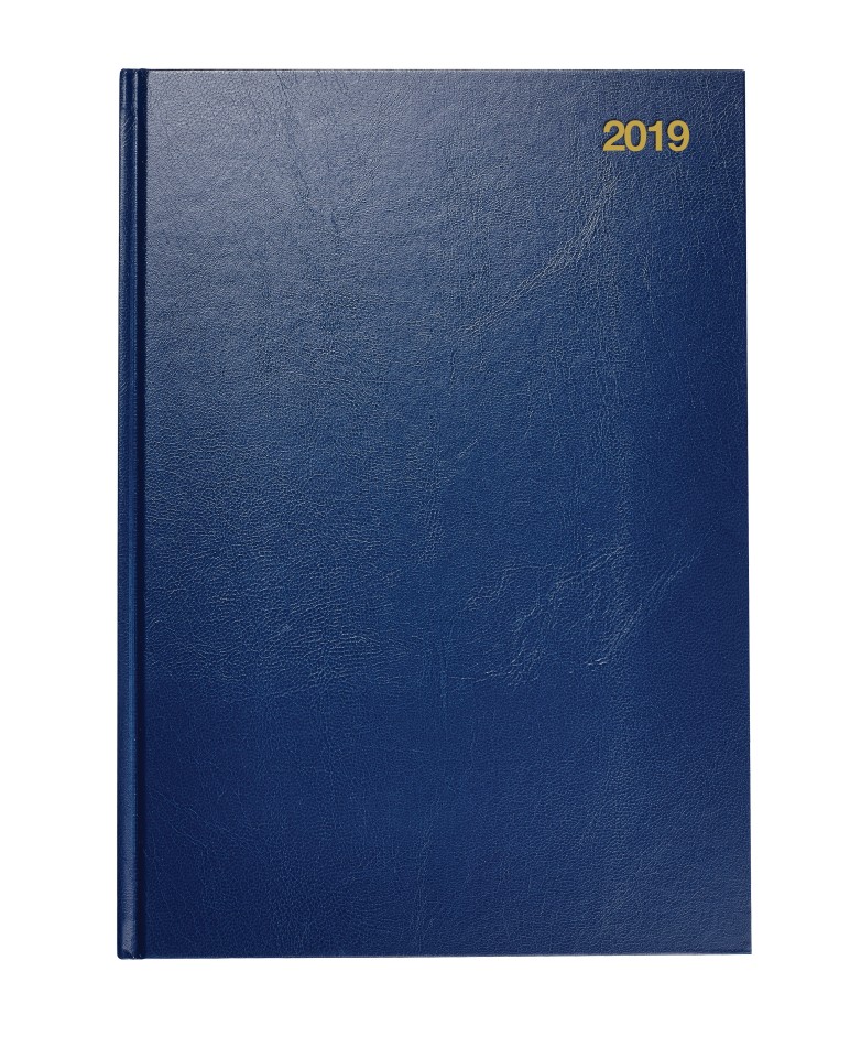 A4 2 Days To A Page Diary Navy 2019