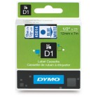 Dymo D1 Label Printer Tape 12mmx7m Blue On White image