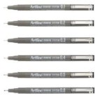 Artline 123046 Drawing System Pen Assorted Sizes Black Wallet 6 image