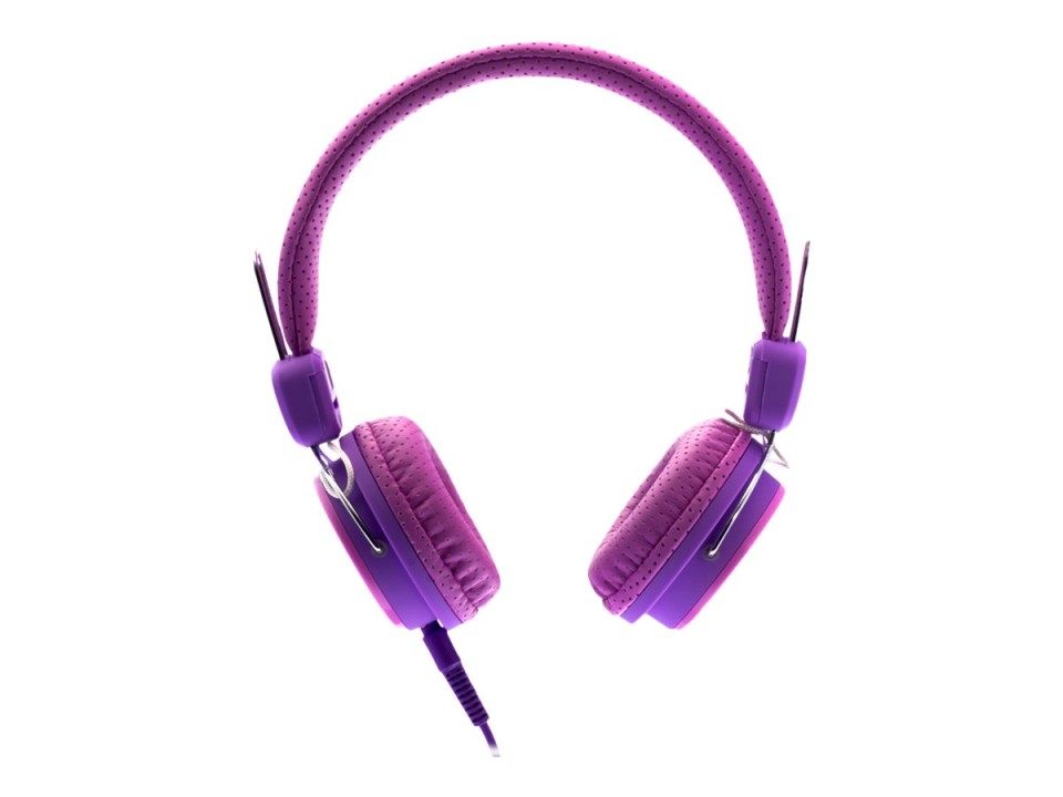 Moki Headphones Kid Safe Volume Limited Pink Purple