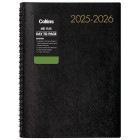 Collins Boston 2025-2026 Diary A5 Day To A Page Black image