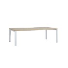 Novah Straight Desk - White Frame / Autumn Oak Top image