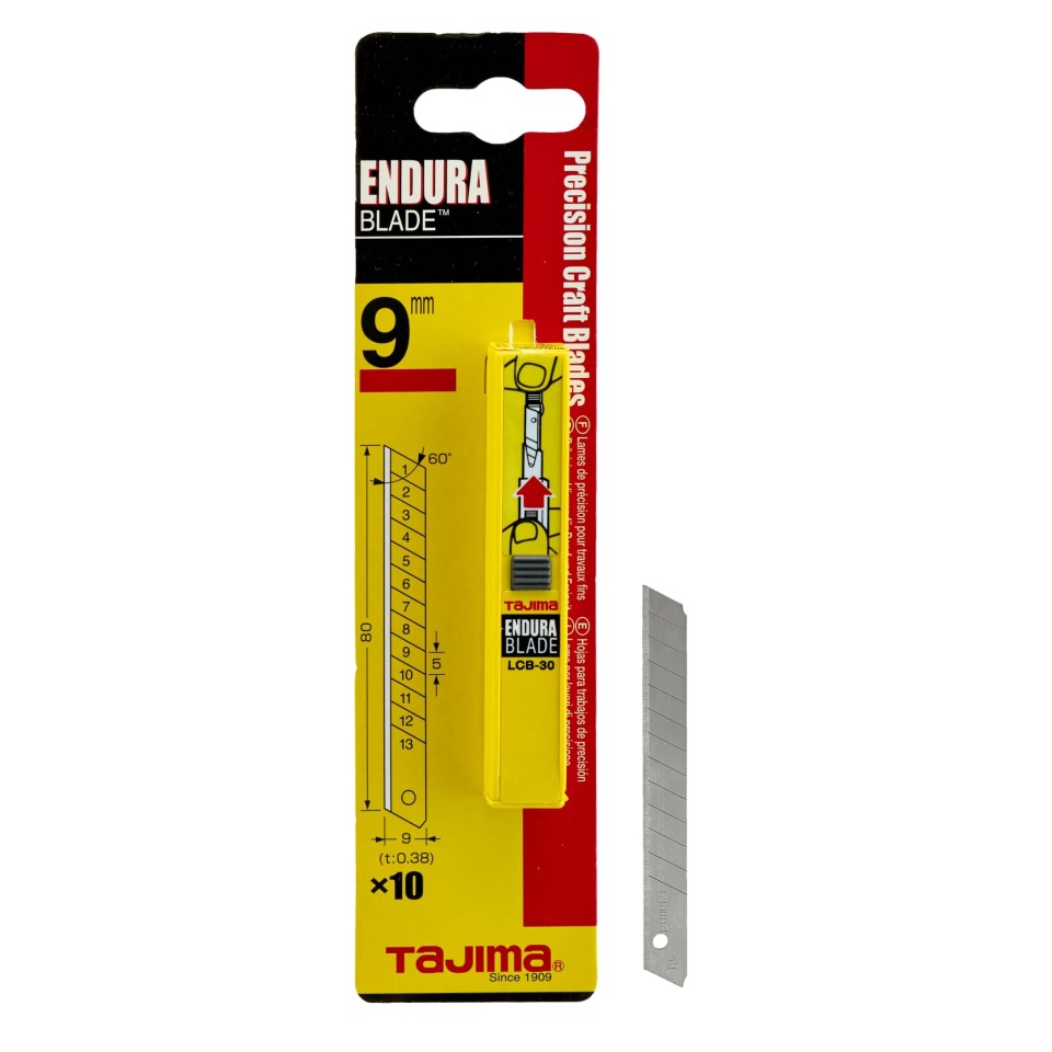 Tajima Cutter Blades 9mm LCB30 Pack of 10