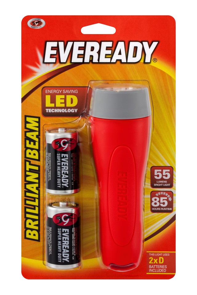 Eveready LED Household Torch Includes 2 x D Batteries