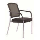 Lindis 4 Leg Mesh With Arms Black Chair image