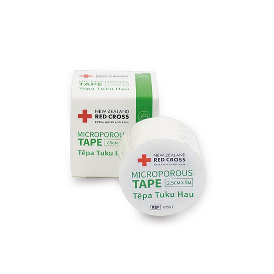 Red Cross Microporous Tape Boxed 2.5cm X 5m