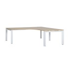 Novah Corner Desk - White Frame / Autumn Oak Top image