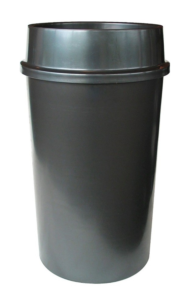 Oates Maxi Tilt Top Tidy Plastic Rubbish Bin Titanium 42cm(d) x 75cm(h) 60 Litre PEJF08