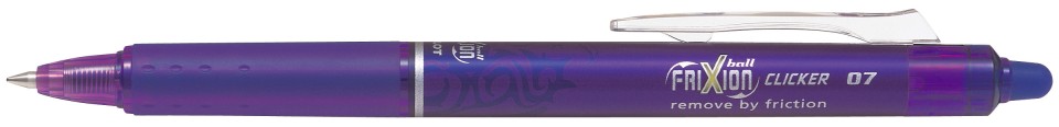 Pilot Frixion Clicker Ballpoint Pen Retractable Erasable 0.7mm Violet